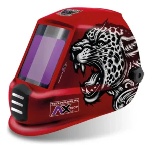 Careta Electrónica AXtech Jaguar Sombra Variable 4 Sensores Diseño Rojo