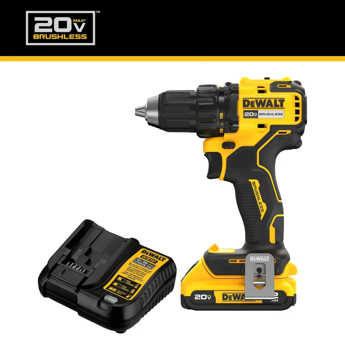 Taladro Atornillador Inalámbrico DeWalt DCD793D1 20V MAX + Batería 2Ah y Cargador