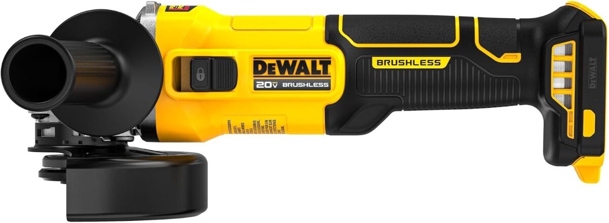 Esmeriladora Angular Inalámbrica DeWalt DCG407BZ 20V MAX XR Brushless 4-1/2 Pulgadas (Sin Batería ni Cargador)