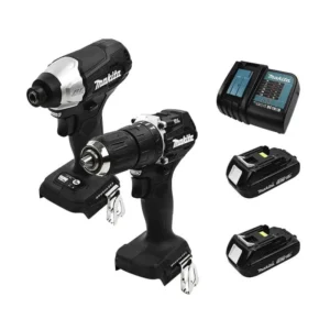 Combo Makita DLX2414X7B 18V Brushless: Rotomartillo DHP487 + Atornillador de Impacto DTD157 + 2 Baterías