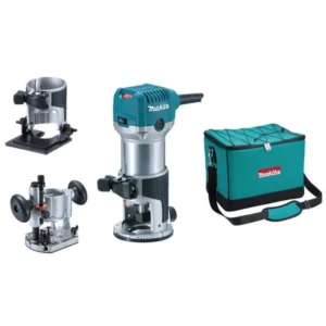 Fresadora Router Makita RT0700CX2 710W con 3 Bases y Mochila