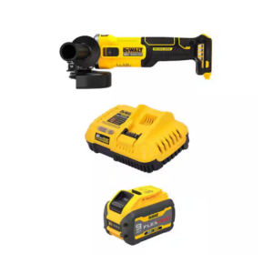 Esmeriladora Angular Inalámbrica DeWalt DCG407B 20V MAX XR Brushless + Batería 9Ah y Cargador