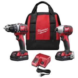 Kit Milwaukee M18 2691-22 Taladro 1/2 + Atornillador de Impacto, 2 Baterías