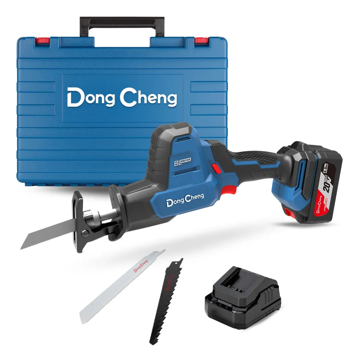 Sierra Sable Inalámbrica DongCheng 20V Brushless DCJF22DM con Batería 4Ah