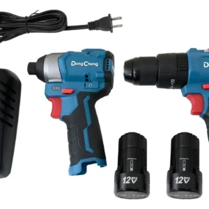 Kit DongCheng 12V Brushless DCKIT25EK Taladro Percutor + Atornillador de Impacto