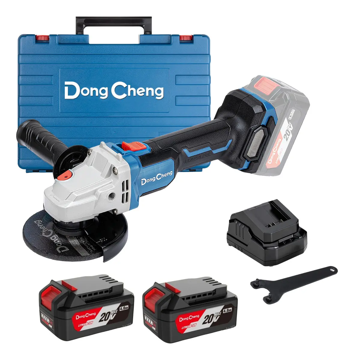 Esmeriladora Inalámbrica DongCheng 20V 4-1/2 Brushless DCSM03-115EM, 2 Baterías